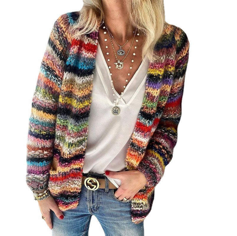 Sweater Knitted Cardigan Thin Coat Loose Coat Women