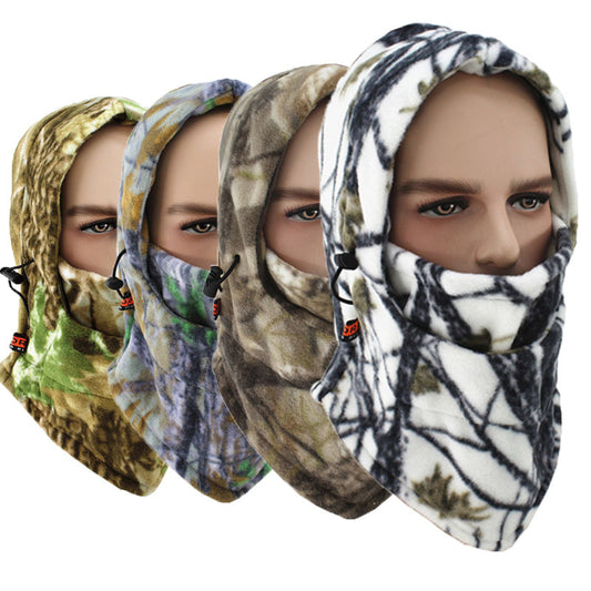 Outdoor Camouflage Multifunctional Fleece Hood