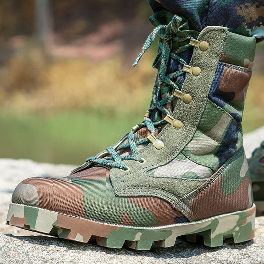 High-top Tactical Desert Outdoor Training Non-slip Wear-resistant Hiking Boots