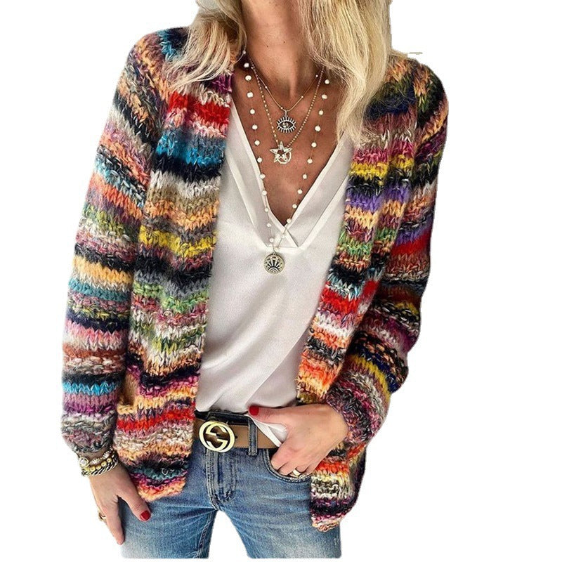 Sweater Knitted Cardigan Thin Coat Loose Coat Women